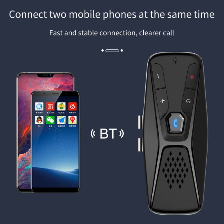 T823 Car Sun Visor Bluetooth Hands-free Call Speaker, T823