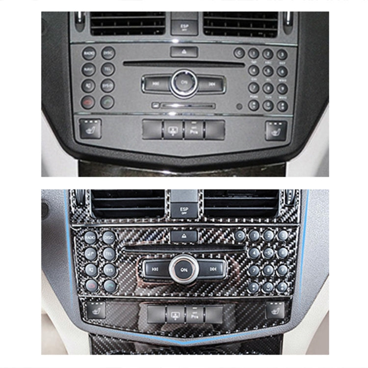 Carbon Fibre Decorative CD Frame Stickers for Mercedes-Benz W204 – Set of 2