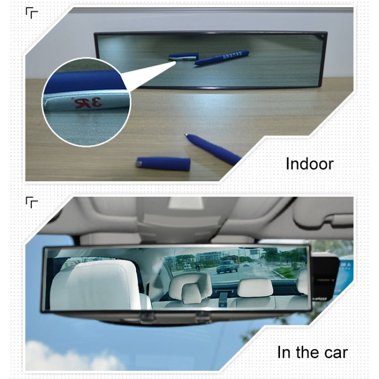 Enhanced Blue Panoramic Rearview Mirror for Safer Driving