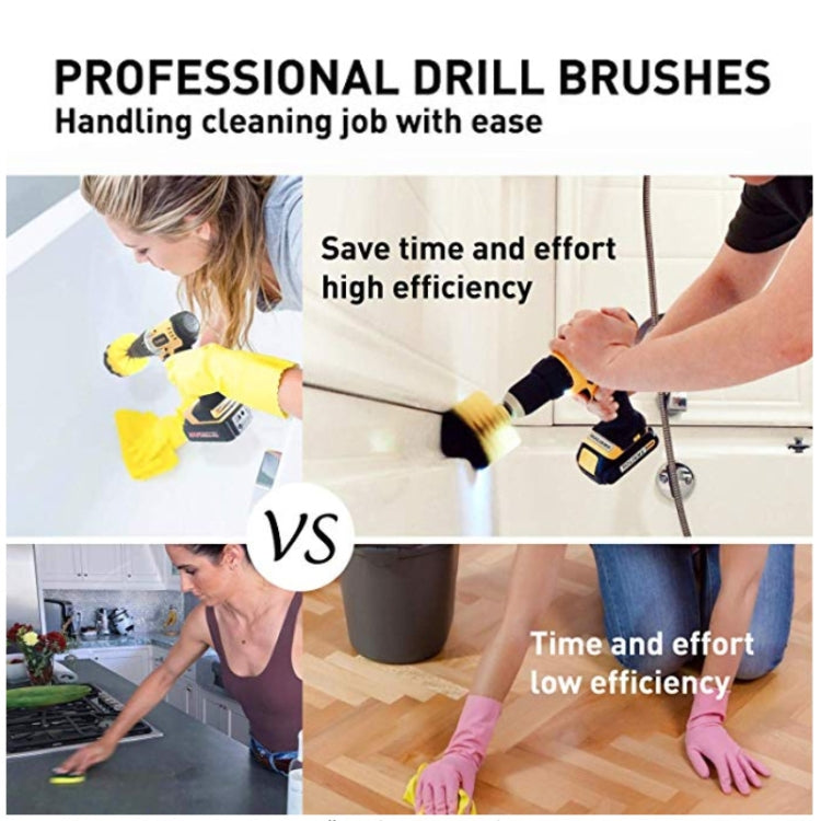 32 in 1 Floor Wall Window Glass Cleaning Descaling Electric Drill Brush Head Set