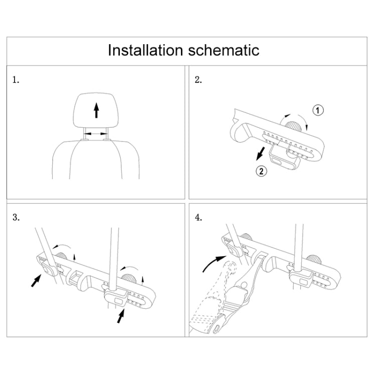 Adjustable LATCH Safety Seat Fixer for Kids - Universal Car Bracket with Headrest Support