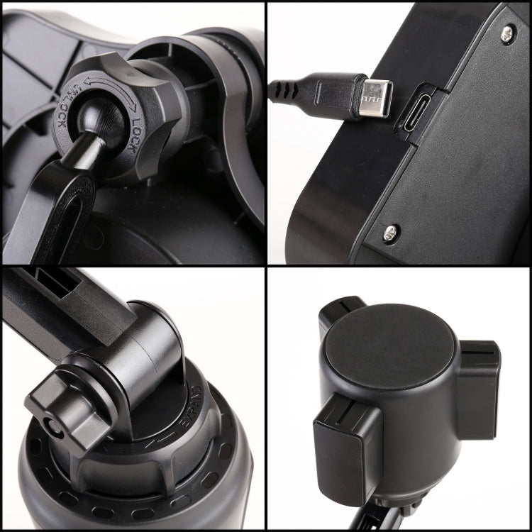 Versatile Car Cup Holder with Wireless Charging & Organiser Features