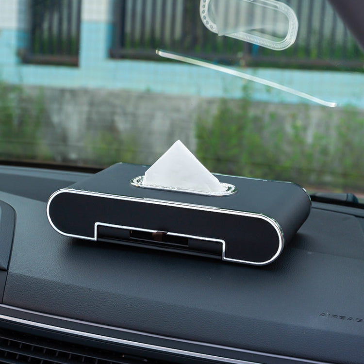 Elegant Car Dashboard Towel Dispenser with Parking Card and Phone Holder