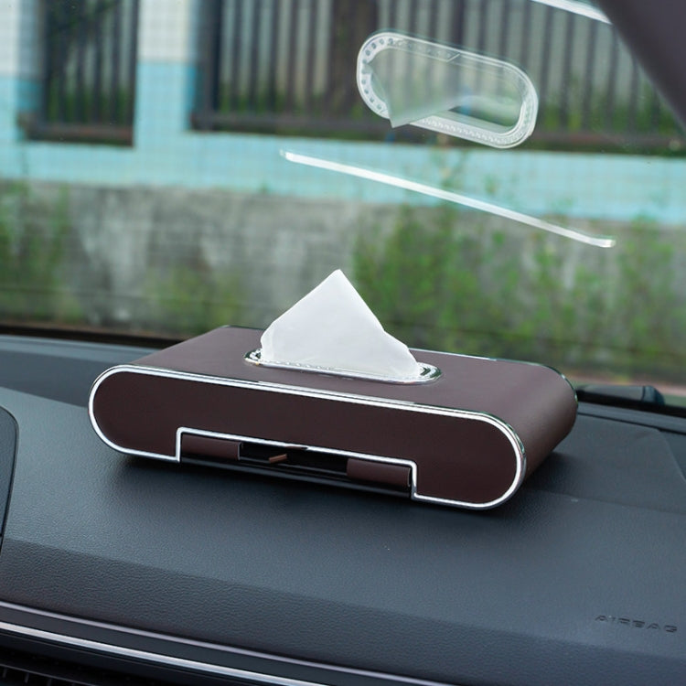 Elegant Car Dashboard Towel Dispenser with Parking Card and Phone Holder
