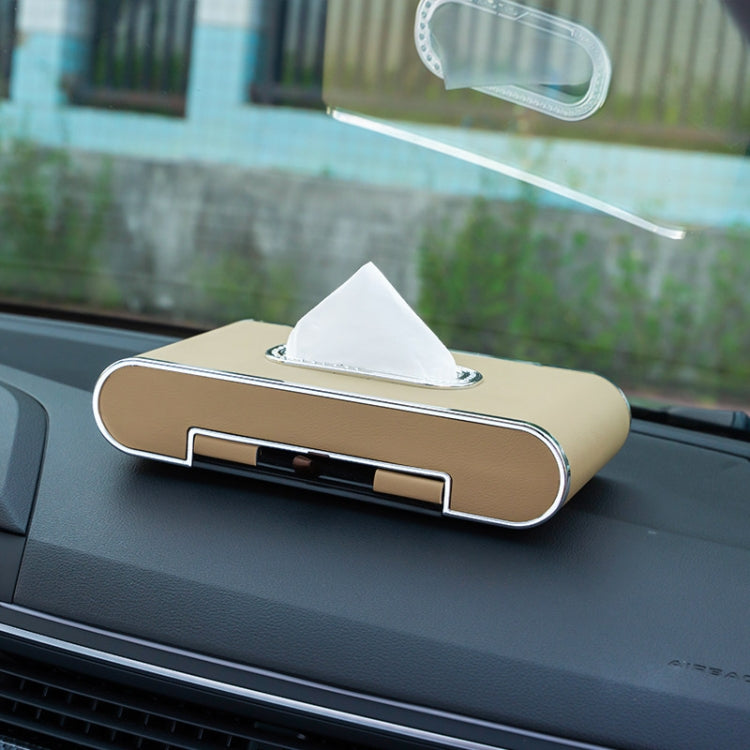 Elegant Car Dashboard Towel Dispenser with Parking Card and Phone Holder