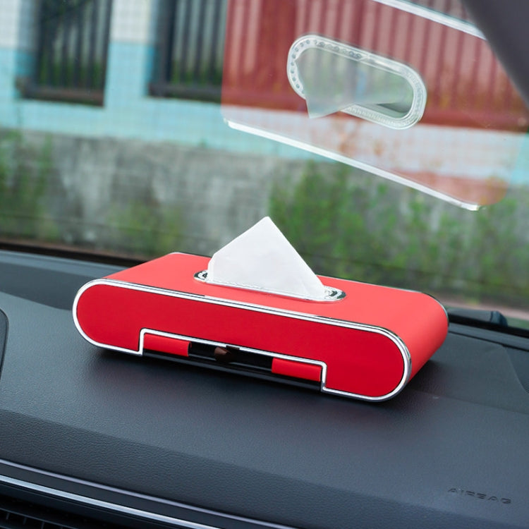 Elegant Car Dashboard Towel Dispenser with Parking Card and Phone Holder