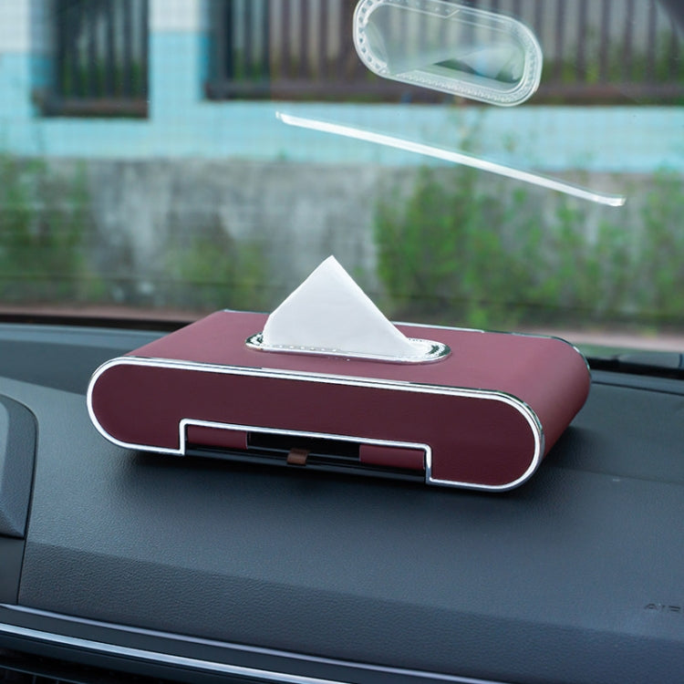 Elegant Car Dashboard Towel Dispenser with Parking Card and Phone Holder