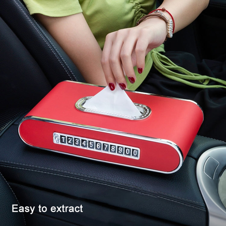 Elegant Car Dashboard Towel Dispenser with Parking Card and Phone Holder