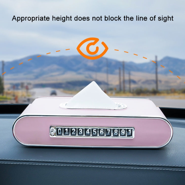Elegant Car Dashboard Towel Dispenser with Parking Card and Phone Holder
