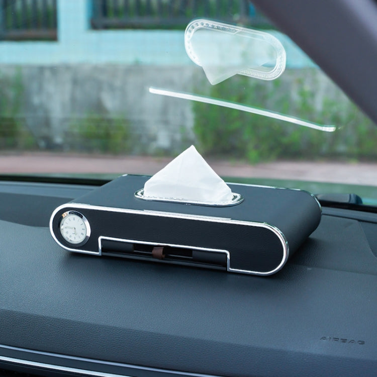 Diamond Dashboard Towel Dispenser with Parking Card, Phone Holder & Clock