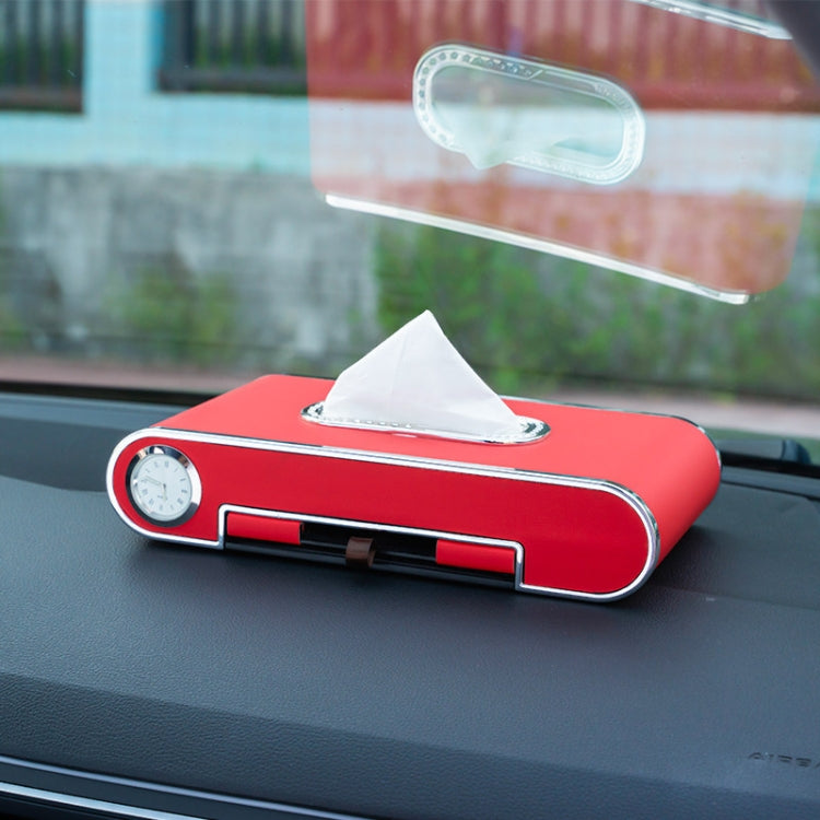 Diamond Dashboard Towel Dispenser with Parking Card, Phone Holder & Clock