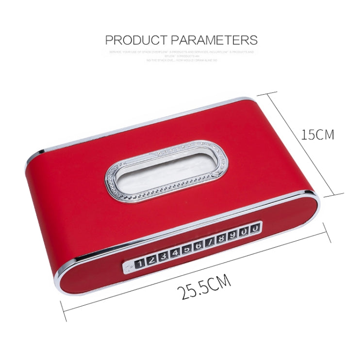 Diamond Dashboard Towel Dispenser with Parking Card, Phone Holder & Clock