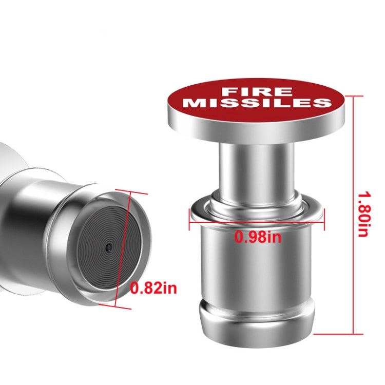 2 PCS 12V Car / Motorcycle FIRE MISSILE Letter Metal Cigarette Lighter Cigarette Butt, FIRE MISSILE