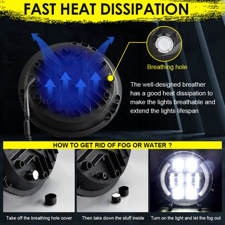 Car 7 inch DC9-30V  LED Headlight Modification Accessories for Jeep Wrangler