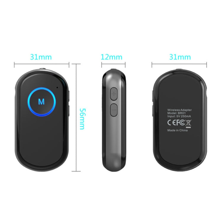 BR01 Car Bluetooth 5.0 Wireless Audio Receiver Transmitter, BR01