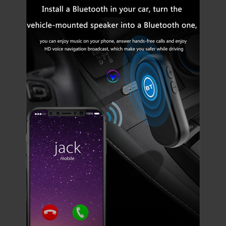 BR01 Car Bluetooth 5.0 Wireless Audio Receiver Transmitter, BR01