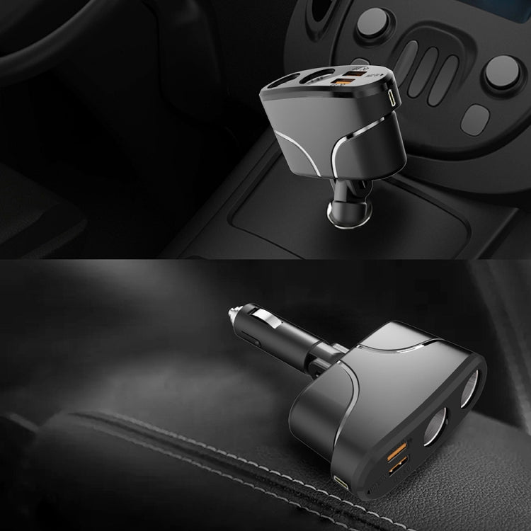 TR35 Car 2 in 1 Cigarette Lighter Extension Socket 20W PD Fast Charge QC3.0 USB Charger, TR35