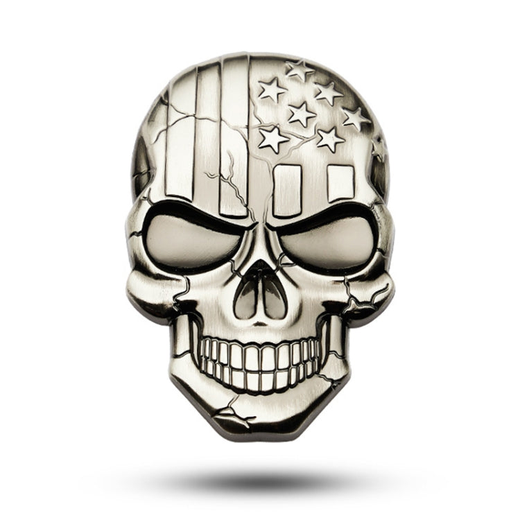 Three-dimensional Devil Skull Metal Plating Car Sticker, Black, Gun Metal, Plating Bronze, Red, Silver