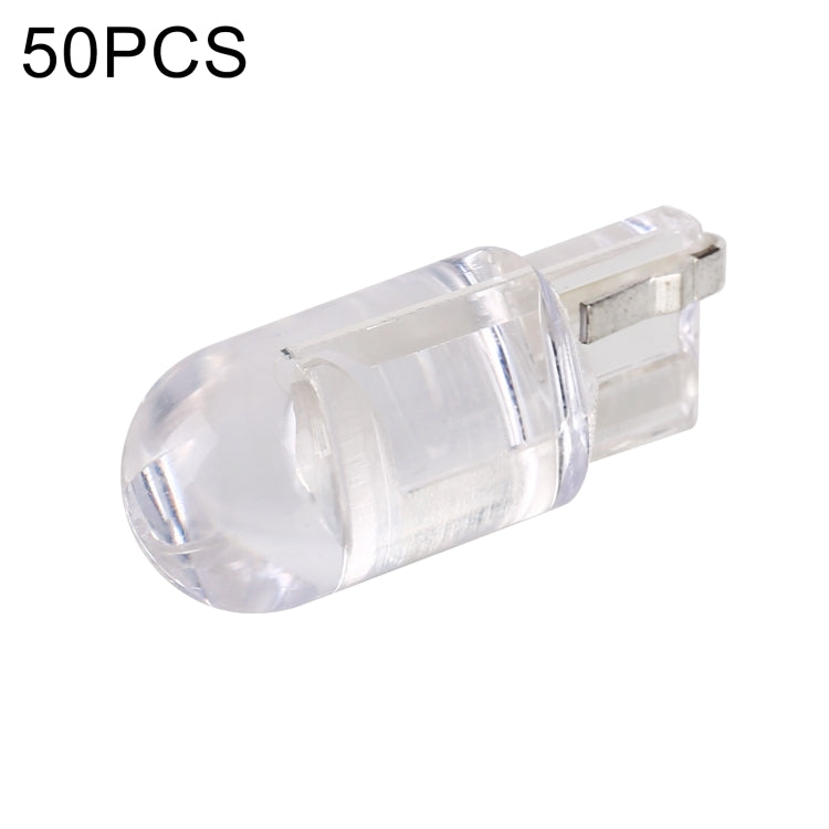 50 PCS T10 DC12V / 0.3W Car Clearance Light COB Lamp Beads