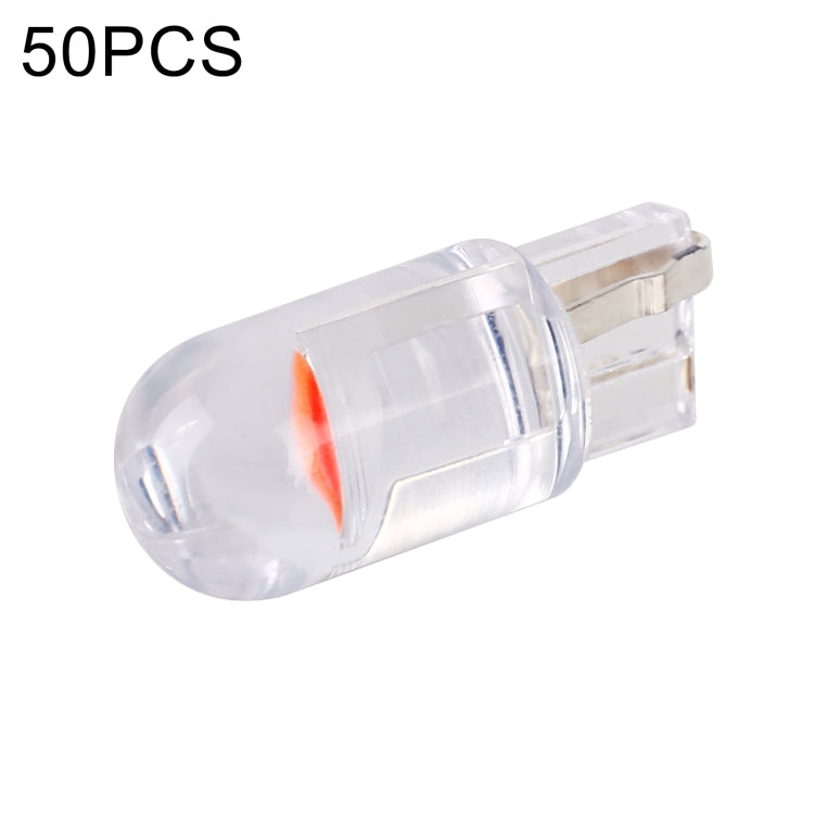 50 PCS T10 DC12V / 0.3W Car Clearance Light COB Lamp Beads