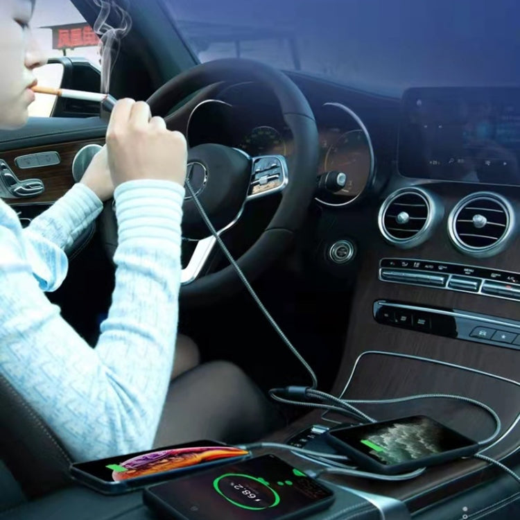 4 in 1 6A Fast Charging Data Cable Multifunctional Cigarette Lighter, Data Cable
