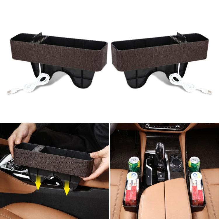 Car Seat Gap Organiser with Dual USB Charging - 1 Pair