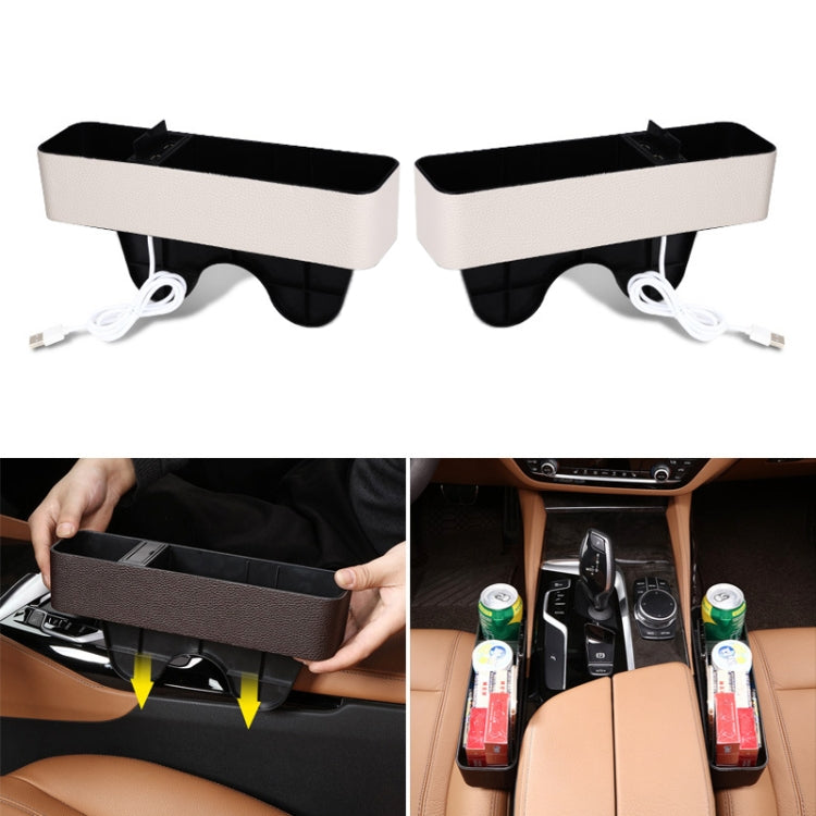 Car Seat Gap Organiser with Dual USB Charging - 1 Pair