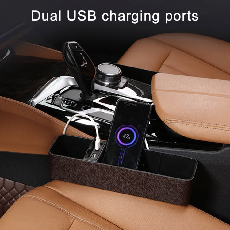 Car Seat Gap Organiser with Dual USB Charging - 1 Pair