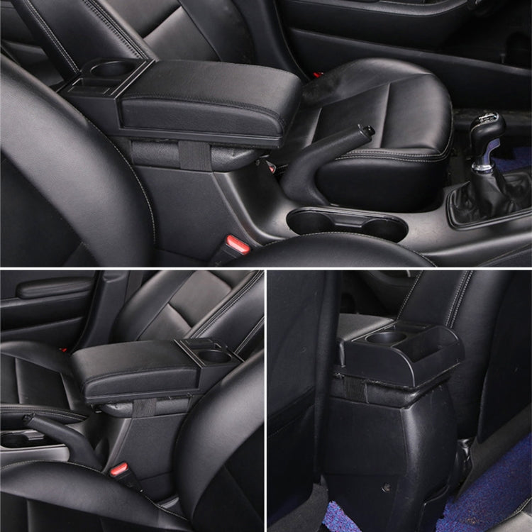 Versatile Car Armrest Cushion with Dual USB Ports and Drink Holder
