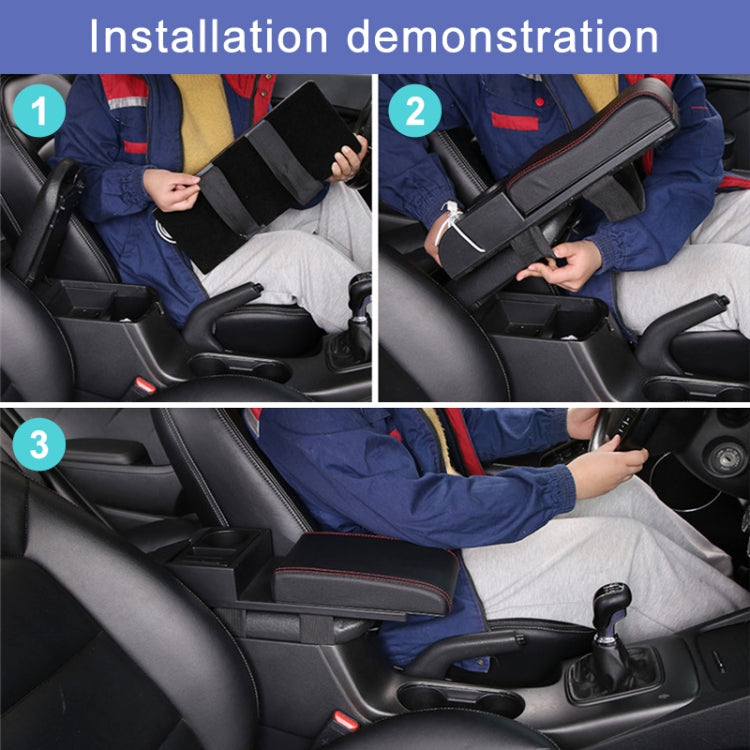 Versatile Car Armrest Cushion with Dual USB Ports and Drink Holder