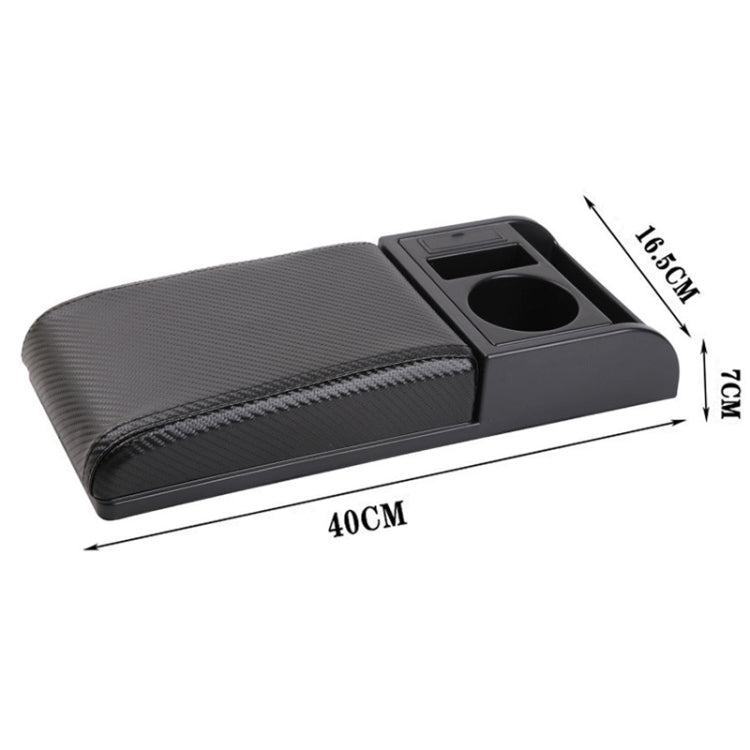 Premium Carbon Fibre Leather Dual USB Armrest Box for Ultimate Driving Comfort