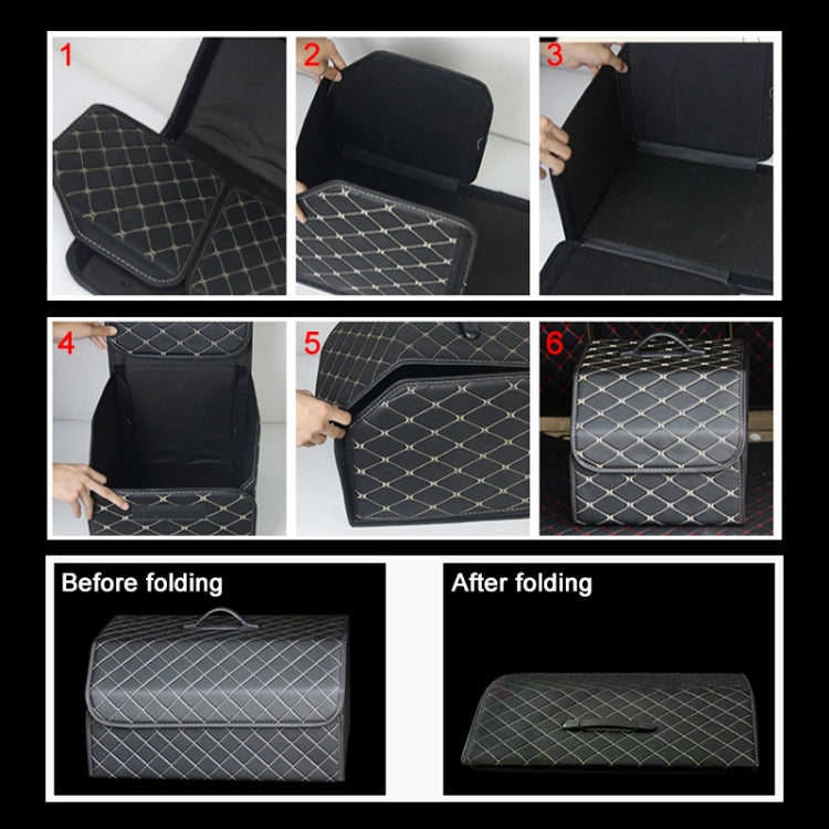 Compact Rhombic Foldable Car Boot Organiser – 33 x 32 x 30cm
