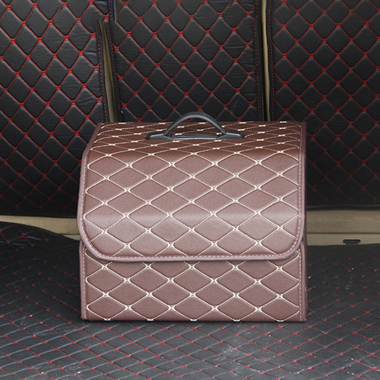 Versatile Foldable Car Boot Storage Box with Rhombic Design - 40 x 32 x 30cm