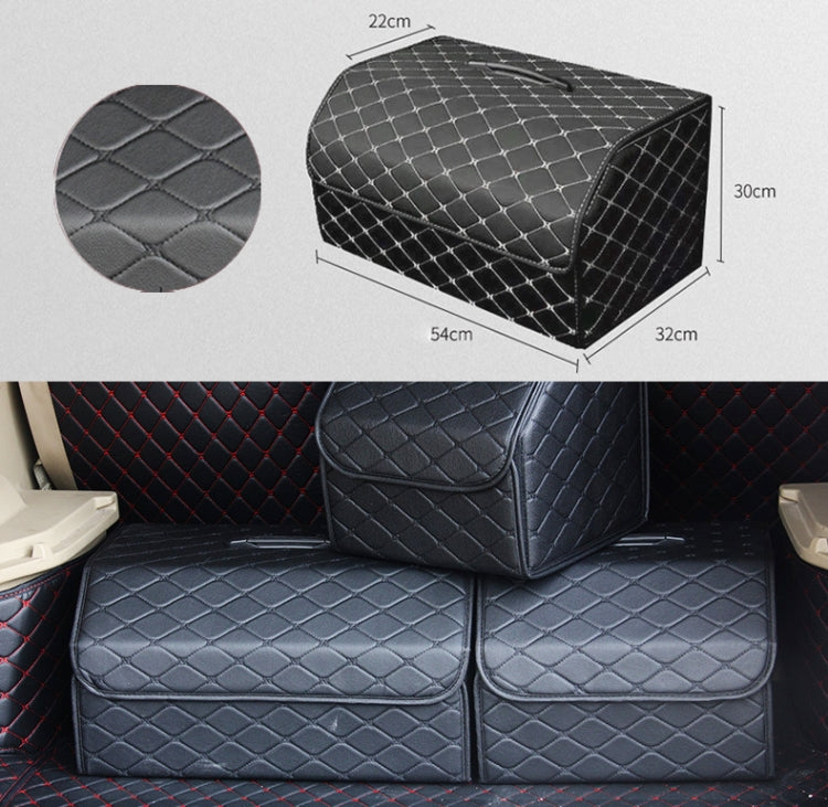 Versatile Foldable Storage Box for Car Boot - Rhombus Design, Large Size: 54 x 32 x 30cm