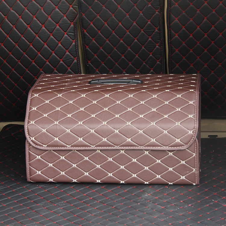 Versatile Foldable Storage Box for Car Boot - Rhombus Design, Large Size: 54 x 32 x 30cm
