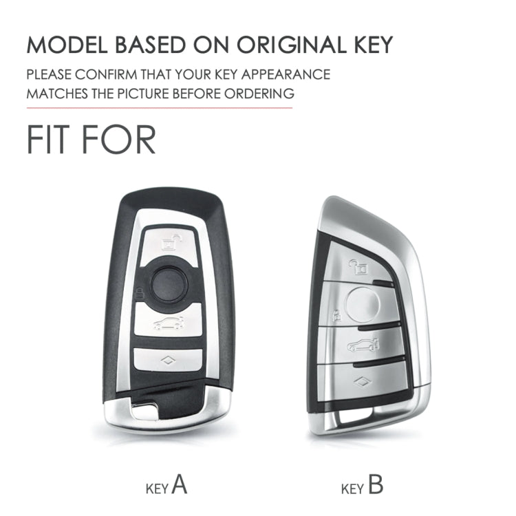Elegant Cowhide Leather Key Cover for BMW - Women's Stylish Protection