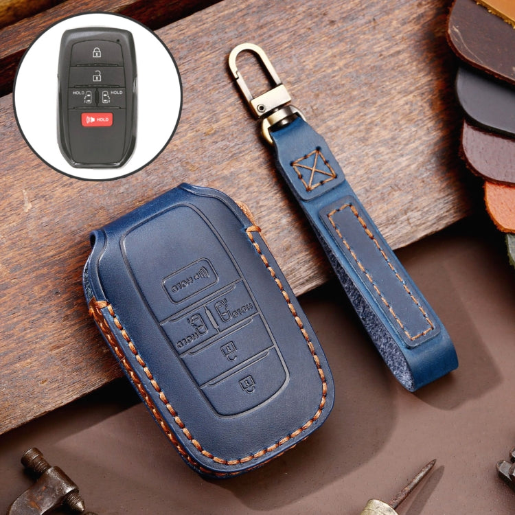 Elegant Genuine Leather Key Cover for Toyota Sienna 5-Button