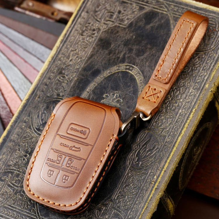 Elegant Genuine Leather Key Cover for Toyota Sienna 5-Button