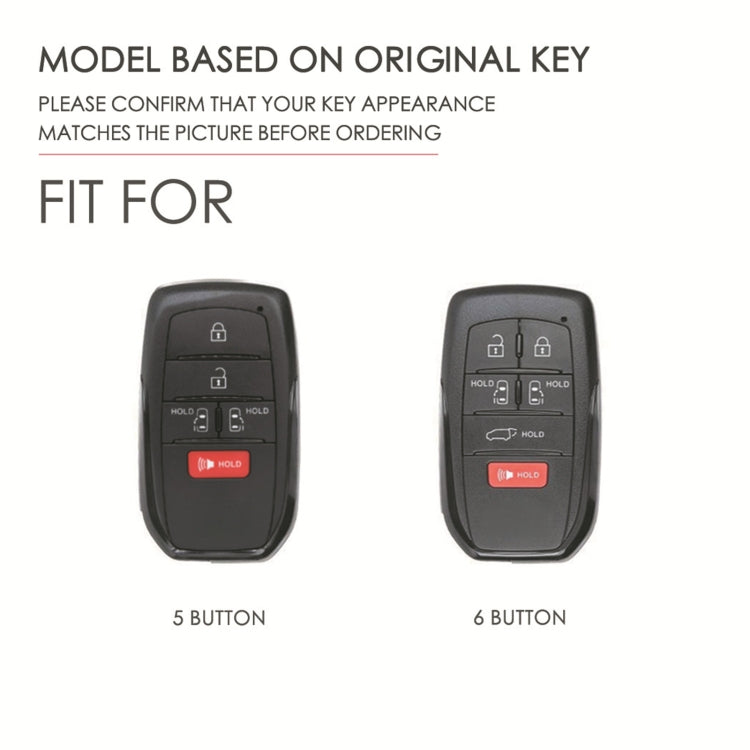 Genuine Leather Key Fob Cover for Toyota Sienna - 6-Button Luxury Protection