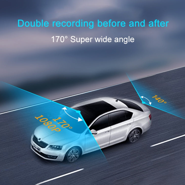 5.5-Inch K5 Car Dash Cam with Dual Recording, Starlight Night Vision, and 24-Hour Parking Monitoring