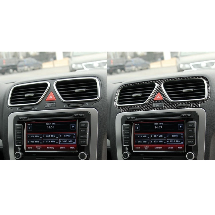 Carbon Fibre Decorative Air Outlet Frame Sticker for Volkswagen Scirocco (2009-2016) - Universal Fit for Left & Right Drive