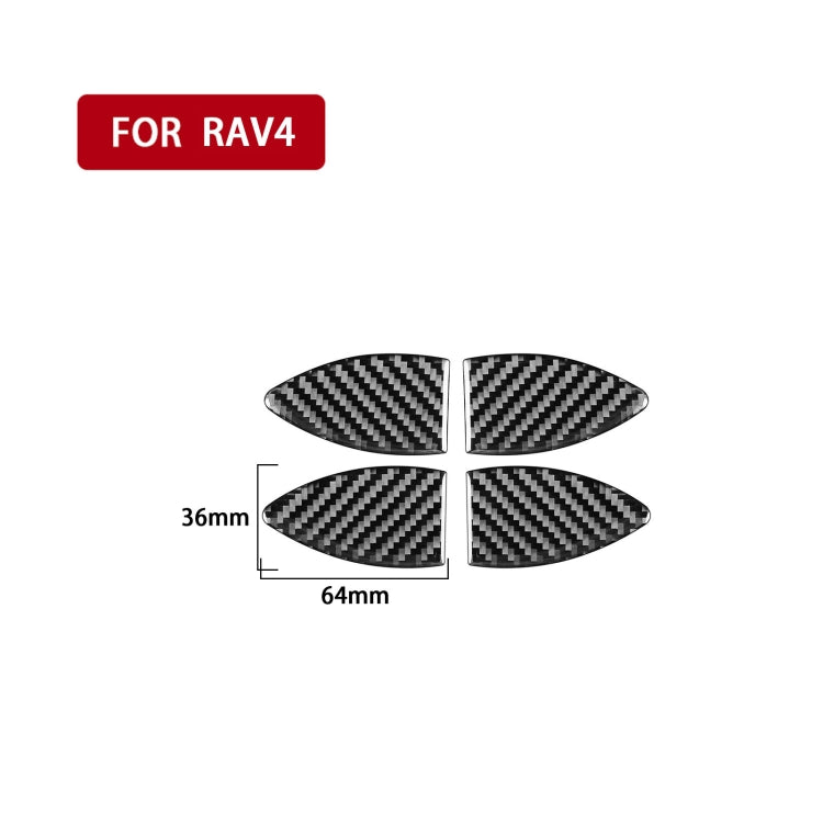 Stylish Carbon Fibre Inner Door Bowl Stickers for 2006-2013 Toyota RAV4 – Universal Fit for Left and Right Drive