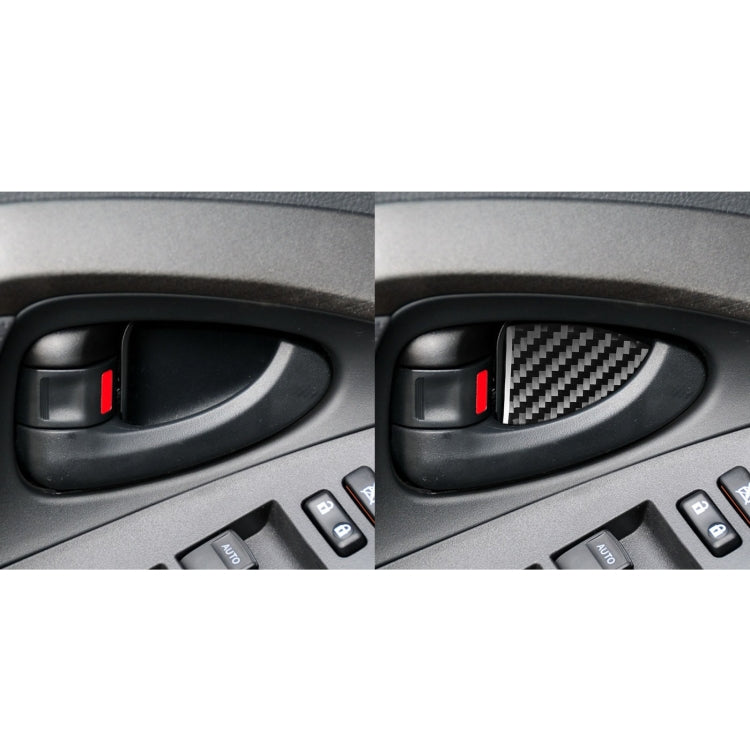 Stylish Carbon Fibre Inner Door Bowl Stickers for 2006-2013 Toyota RAV4 – Universal Fit for Left and Right Drive