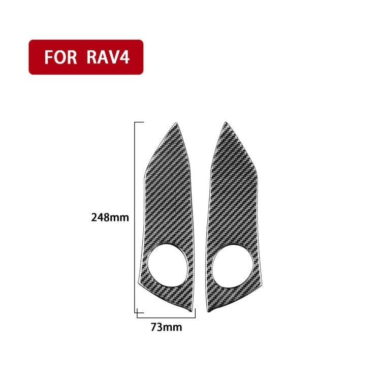 Stylish Carbon Fibre Warning Light Switch Panel Sticker for Toyota RAV4 (2006-2013) - Universal Fit for Left and Right Drive