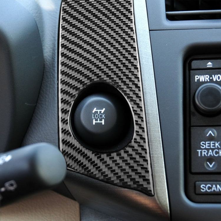Stylish Carbon Fibre Warning Light Switch Panel Sticker for Toyota RAV4 (2006-2013) - Universal Fit for Left and Right Drive