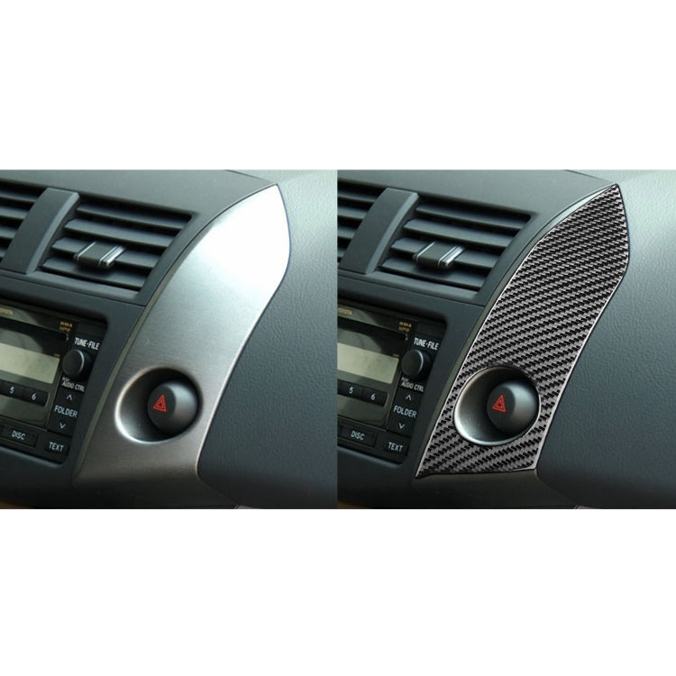Stylish Carbon Fibre Warning Light Switch Panel Sticker for Toyota RAV4 (2006-2013) - Universal Fit for Left and Right Drive