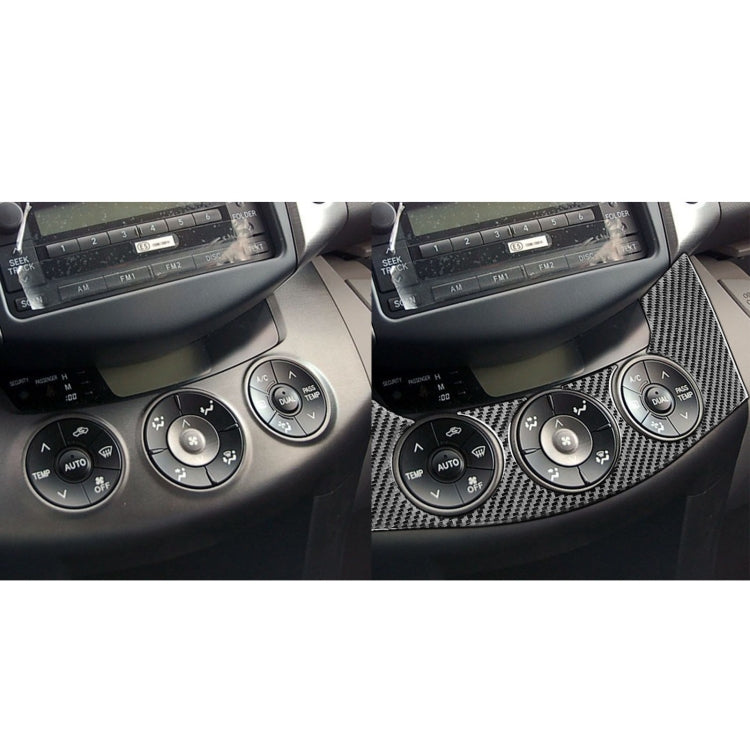 Sleek Carbon Fibre Central Control Switch Panel Sticker for Toyota RAV4 (2006-2013) - Left and Right Drive Compatibility