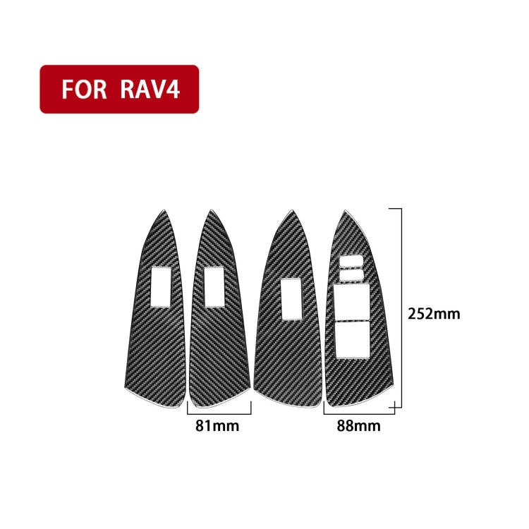 Carbon Fibre Decorative Sticker for Toyota RAV4 2006-2013 Lifting Panel, Right Drive