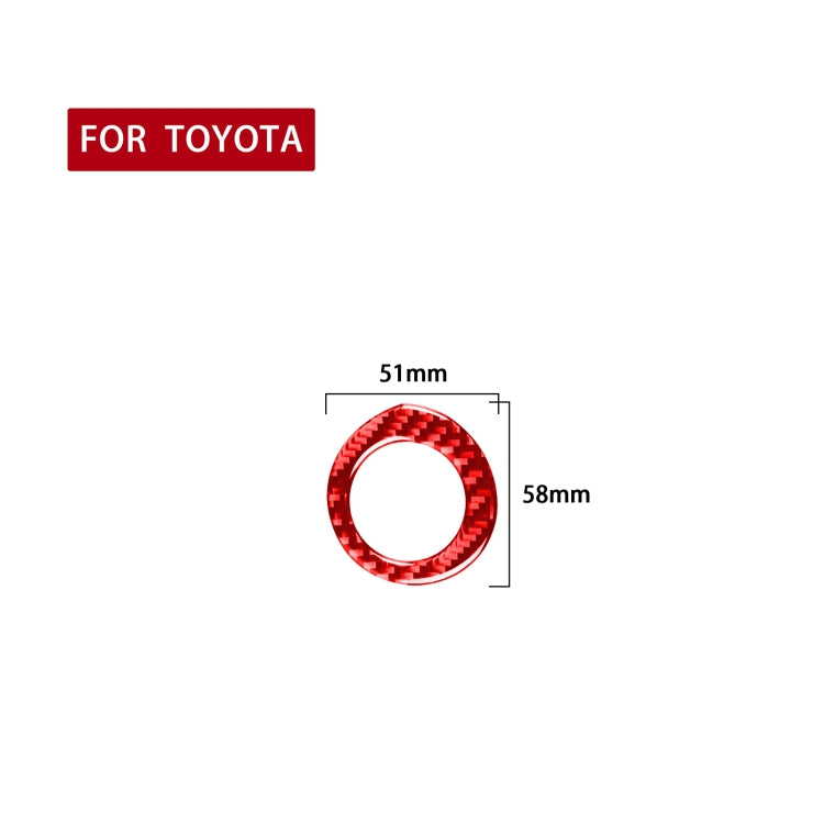 Sleek Carbon Fibre Ignition Key Ring Sticker for 2014-2018 Toyota Corolla - Universal Fit