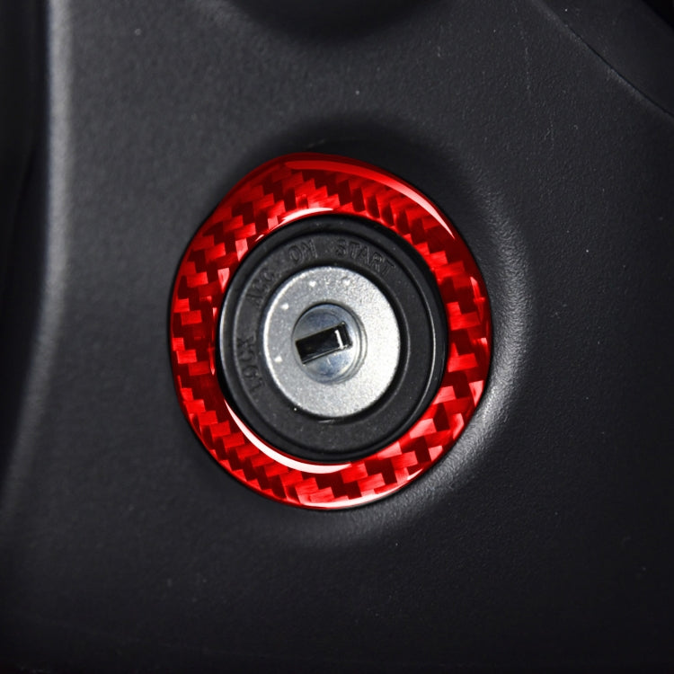 Sleek Carbon Fibre Ignition Key Ring Sticker for 2014-2018 Toyota Corolla - Universal Fit